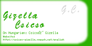 gizella csicso business card